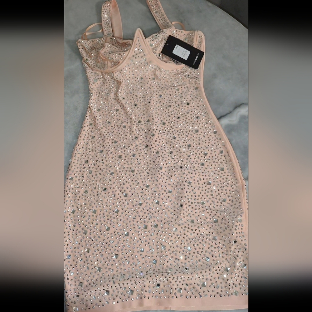 Fashion Nova Pink Sparkle Mini Dress - Picture 3 of 3
